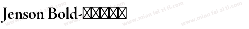 Jenson Bold字体转换